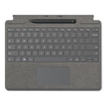 Microsoft Surface Pro Signature Keyboard - Tastiera - con touchpad, accelerometro, Porta Surface Slim Pen 2 e supporto di ricarica - platino - commerciale - con Slim Pen 2 - per Surface Pro 8